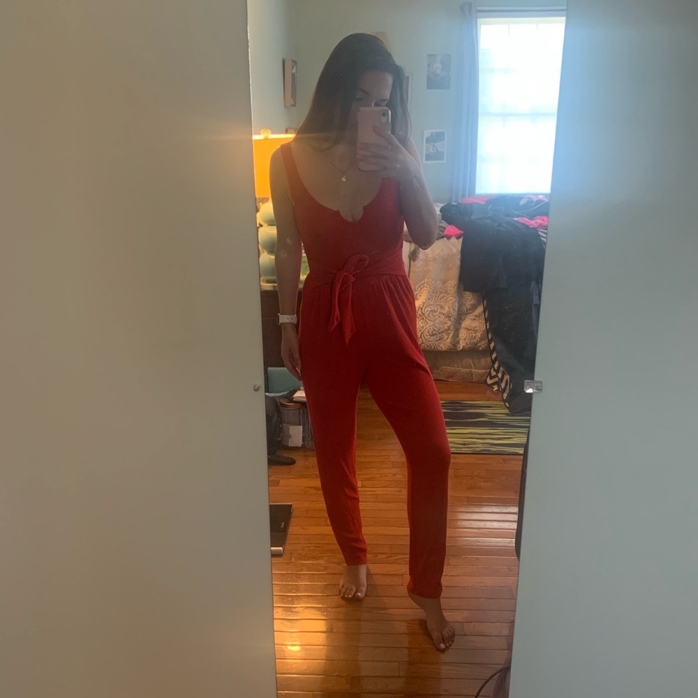 Red jumpsuit